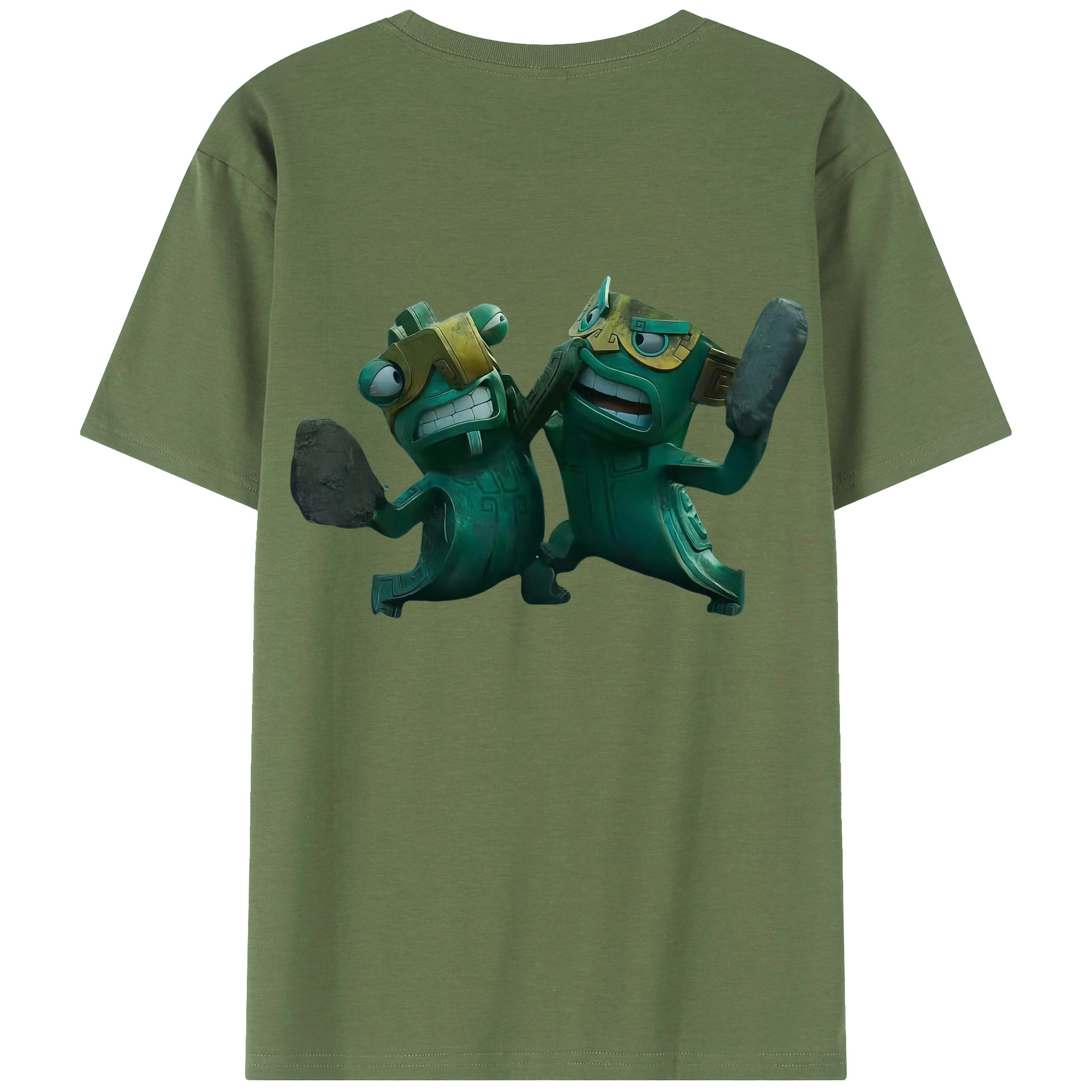 （画像用） Ne Zha 2 ナタ 魔童の大暴れ 綿100％ メンズ半袖Tシャツ（バックプリント） 通気性